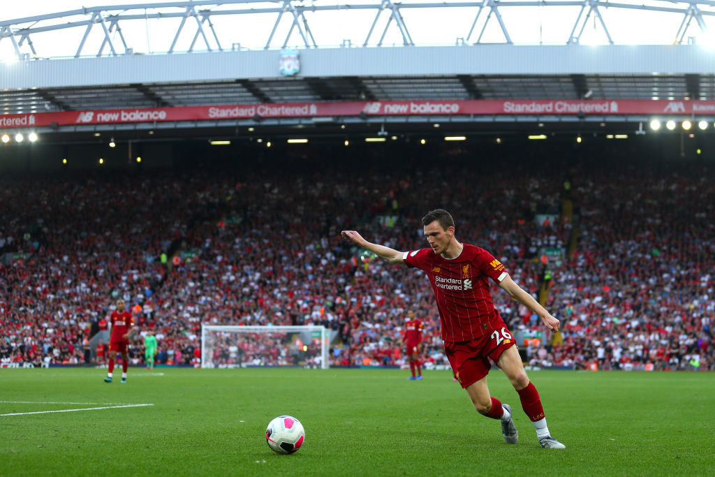 Andy Robertson of Liverpool during the Premier League match between Liverpool FC and Arsenal FC