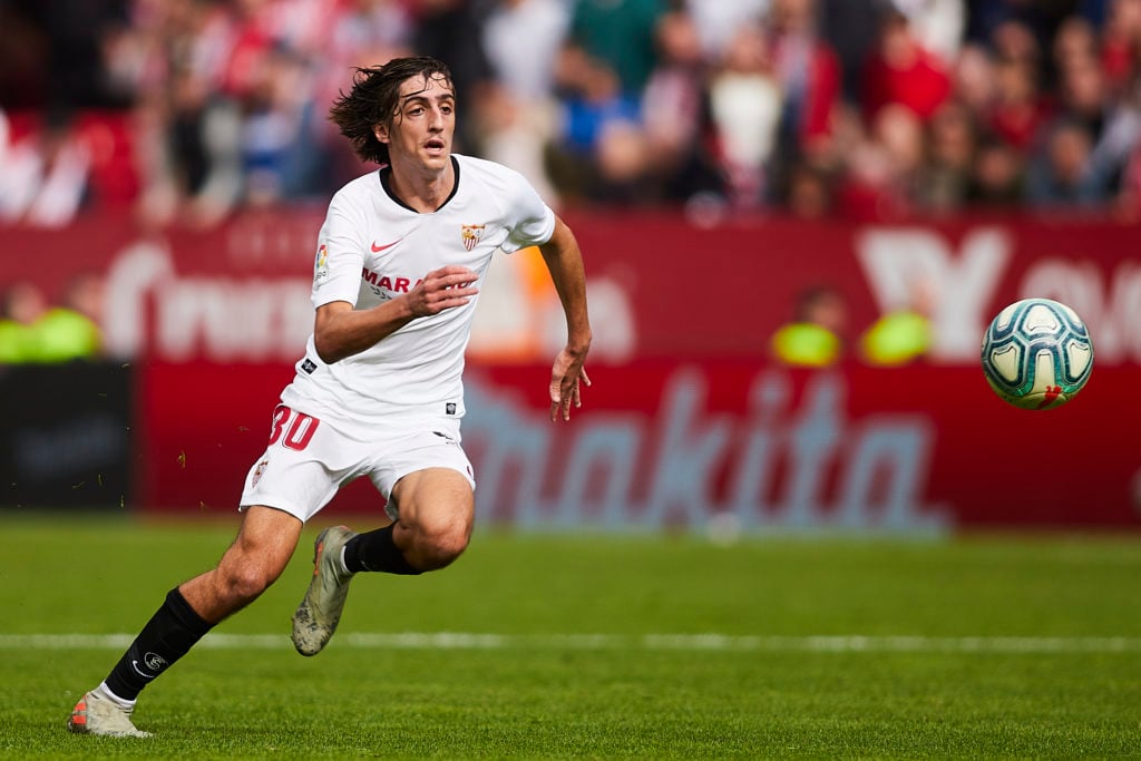 Bryan Gil in action for Sevilla during a game in La Liga