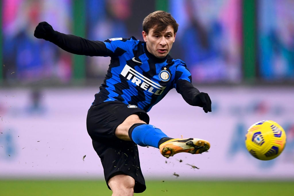 Nicolo Barella of FC Internazionale kicks the ball during