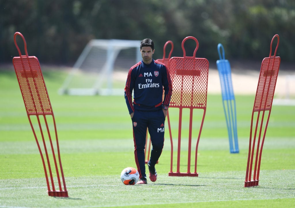 Mikel Arteta Arsenal training