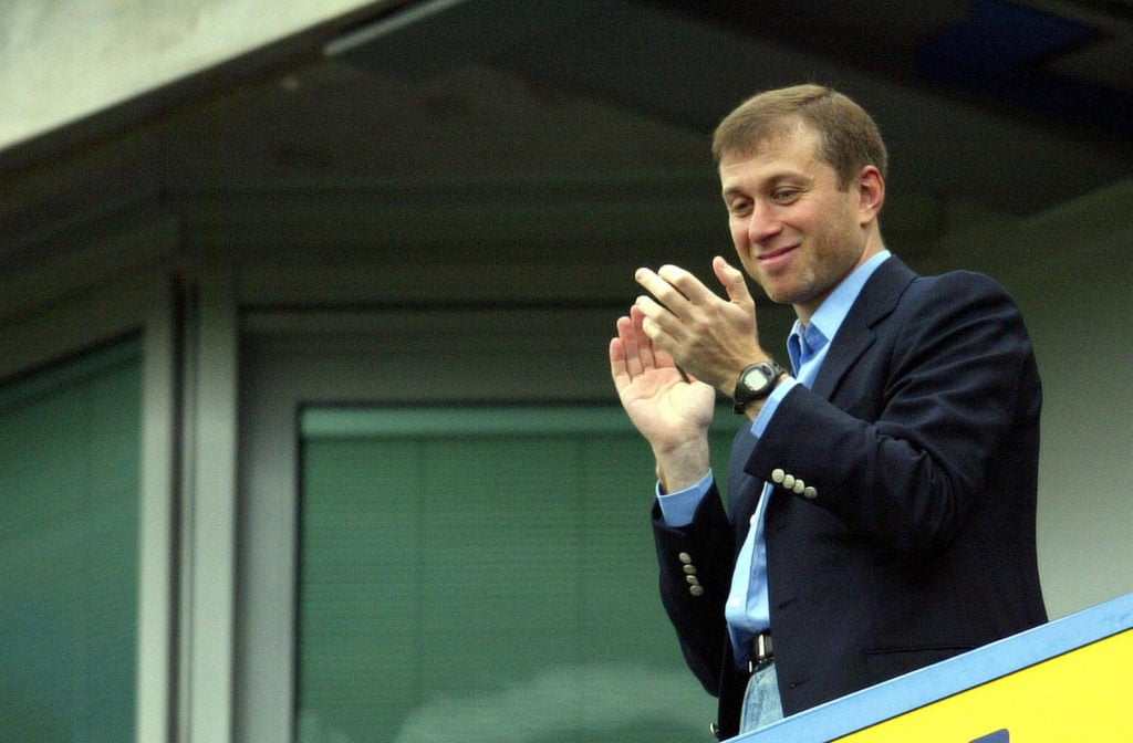 Chelsea's owner Roman Abramovic looks on