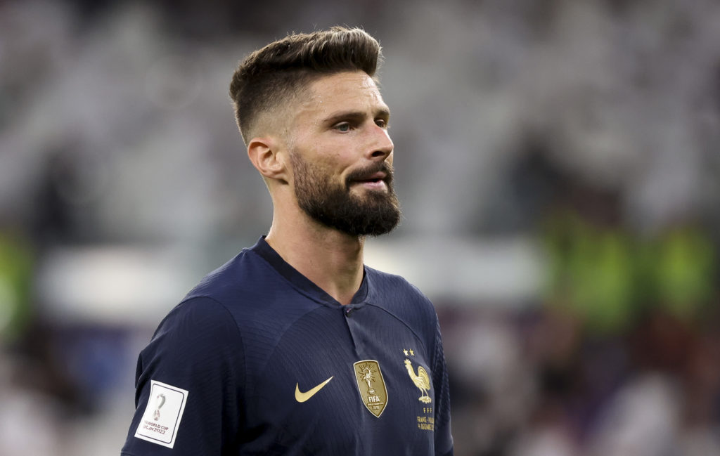 Olivier Giroud of France during the FIFA World Cup Qatar 2022 Round of 16 match between France and Poland at Al Thumama Stadium on December 4, 2022