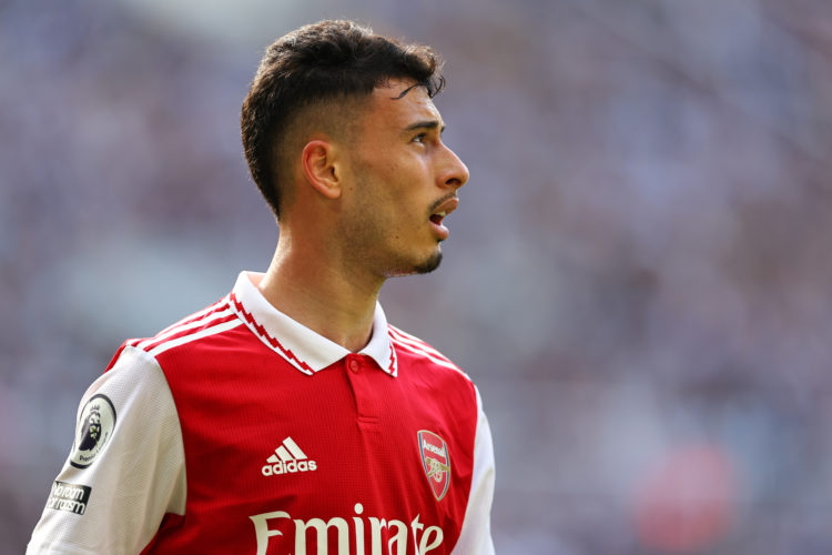 NEWCASTLE, ENGLAND - MAY 7: Gabriel Martinelli of Arsenal during the Premier League match between Newcastle United and Arsenal FC at St. James Park...
