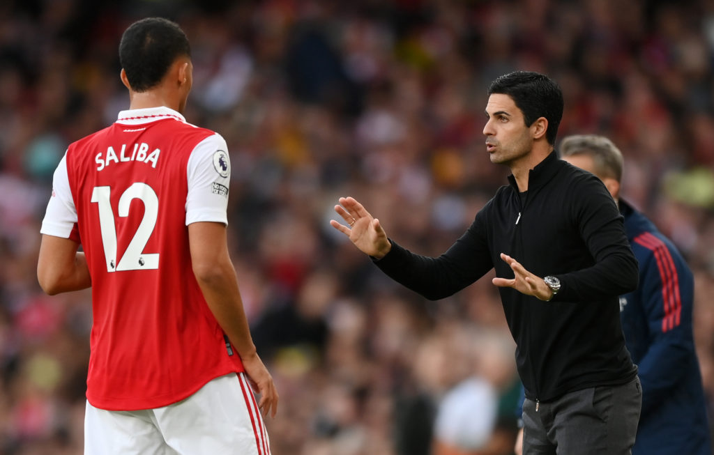 Mikel Arteta gives