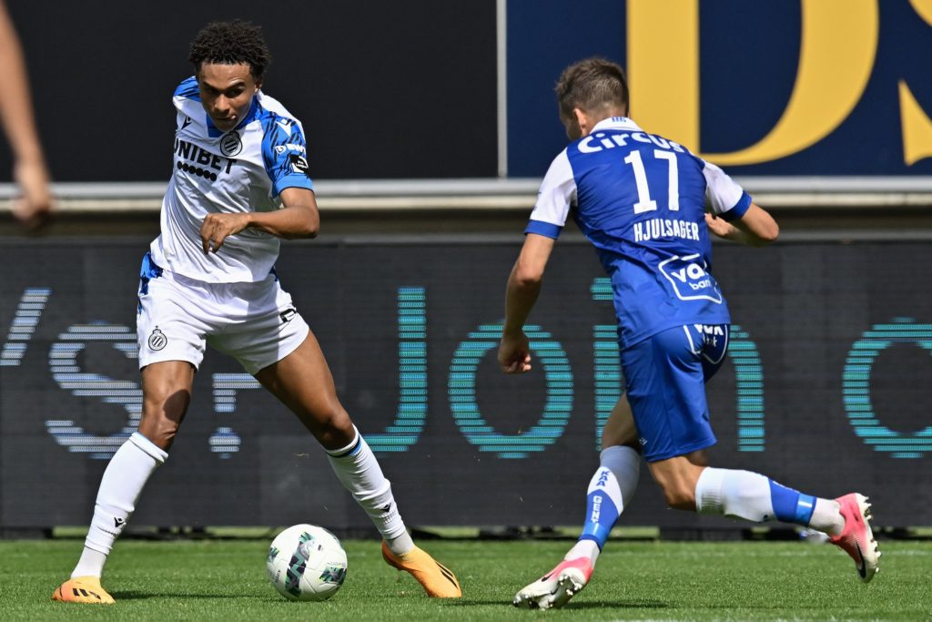 Club Brugge winger Antonio Nusa in action vs KAA Gent amid interest from Arsenal