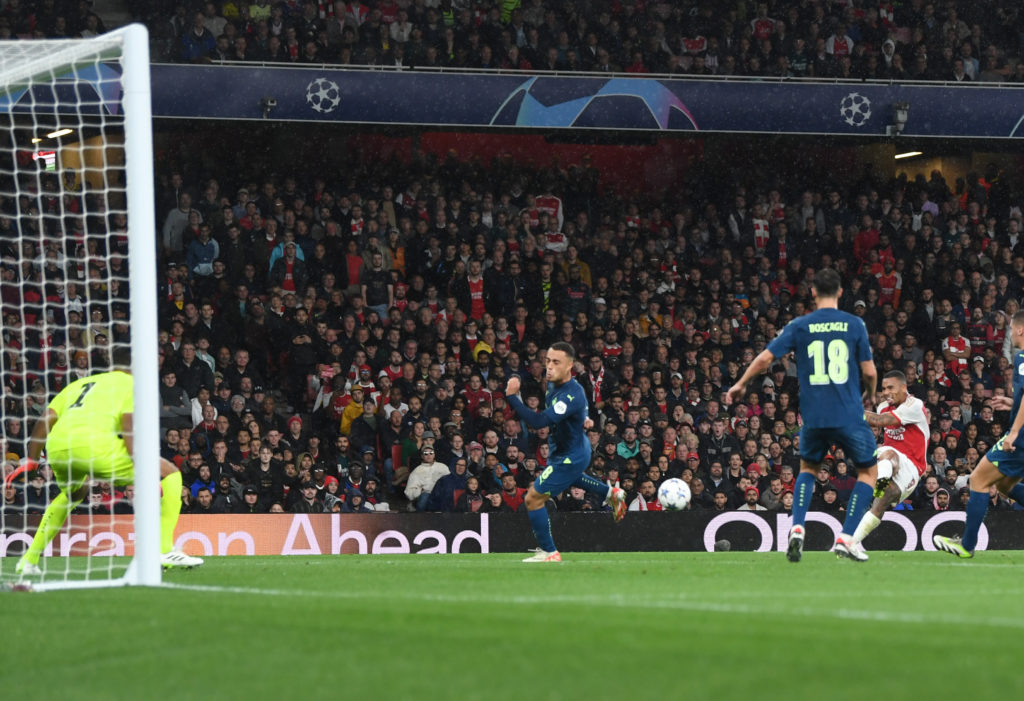 Arsenal striker Gabriel Jesus scores in UEFA Champions League vs PSV Eindhoven