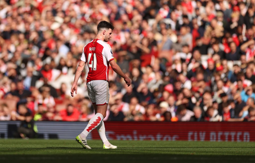 Arsenal midfielder Declan Rice to miss Carabao Cup tie at Brentford after suffering back injury against Tottenham Hotspur in Premier League
