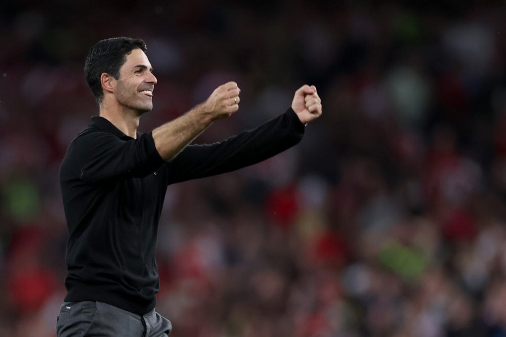 Arsenal manager Mikel Arteta celebrates beating Manchester City in Premier League amid Martin Keown praise for William Saliba and Gabriel Magalhaes