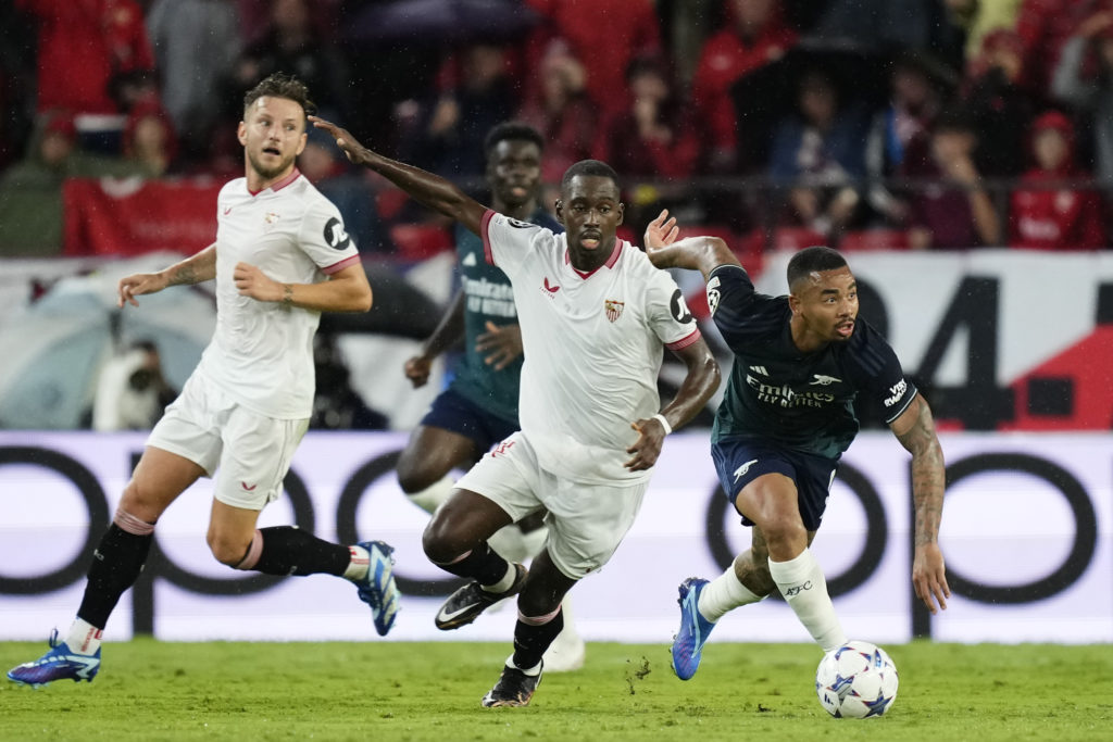 Arsenal striker Gabriel Jesus in Champions League action vs Sevilla amid title verdict