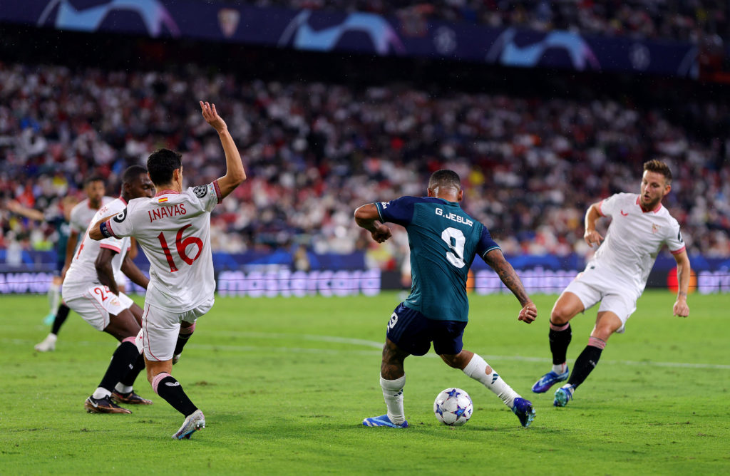 Arsenal striker Gabriel Jesus scores vs Sevilla in Champions League amid Gabriel Martinelli praise