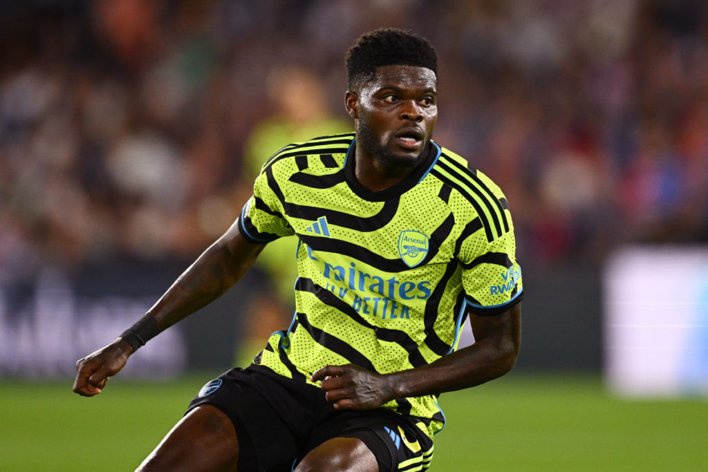 Arsenal midfielder Thomas Partey in Premier League action vs Crystal Palace amid transfer speculation