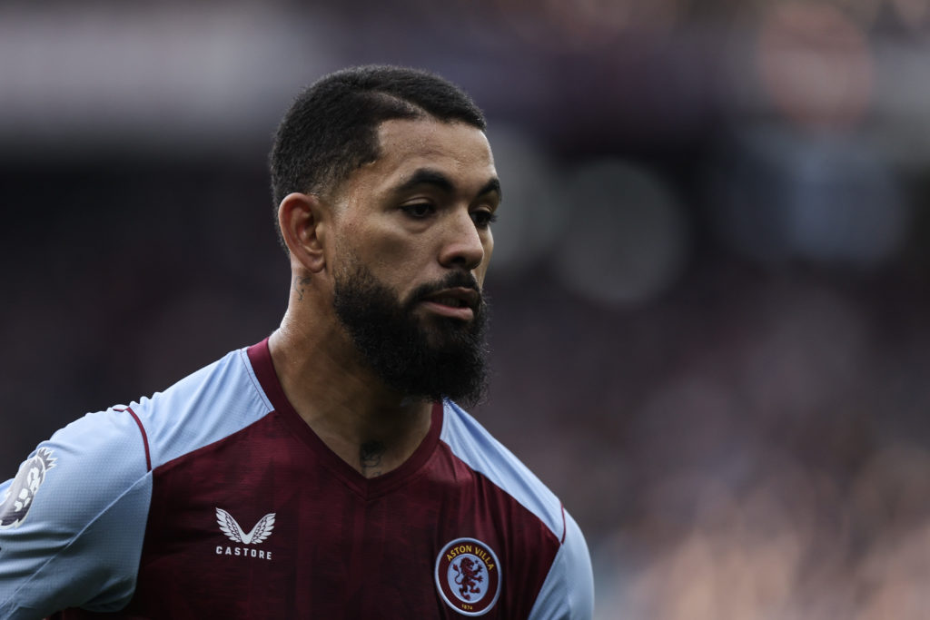 Aston Villa midfielder Douglas Luiz in Premier League action amid transfer interest from Arsenal