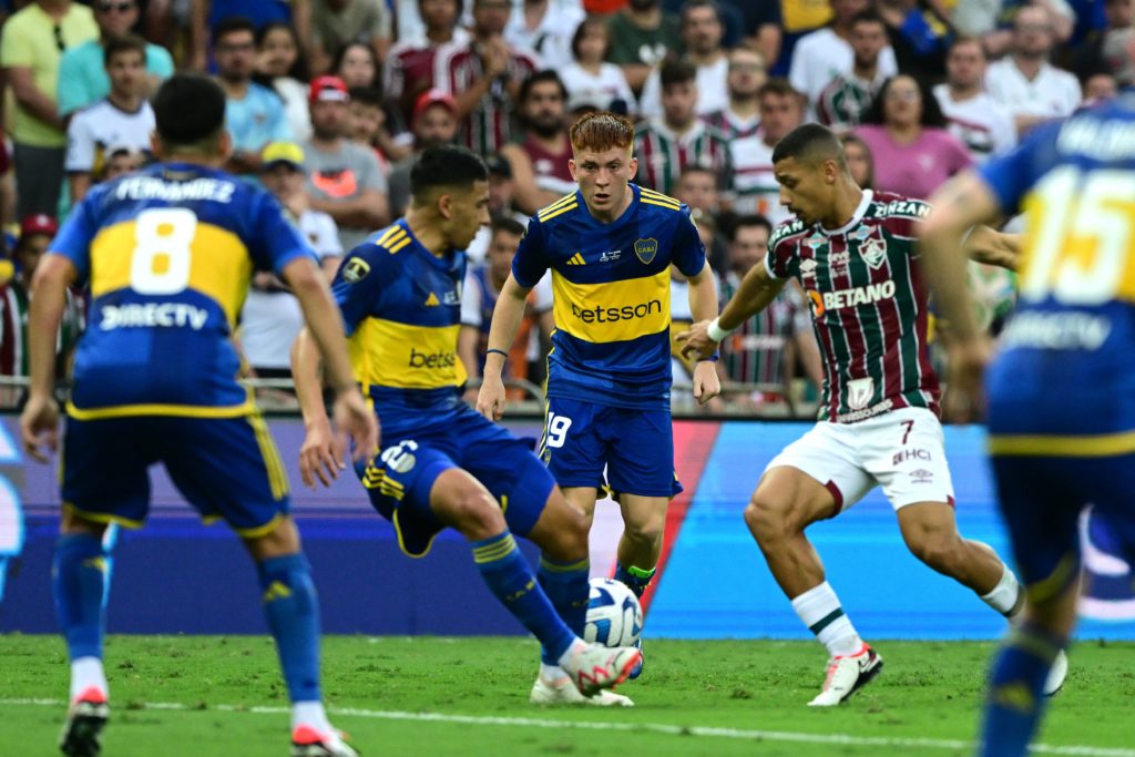Arsenal and Liverpool transfer target Andre Trindade of Fluminense in Copa Libertadores action vs Boca Juniors
