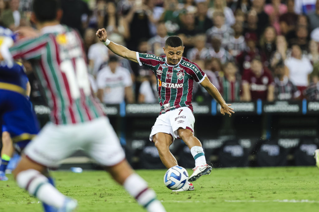 Arsenal and Liverpool transfer target Andre Trindade of Fluminense in Copa Libertadores action vs Boca Juniors