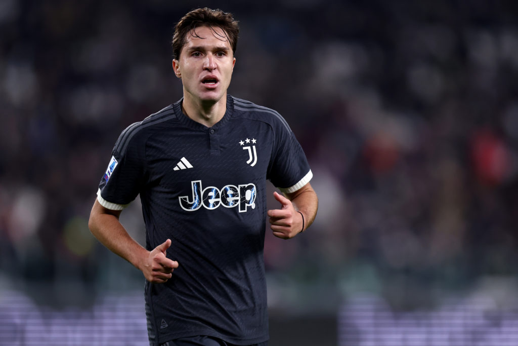 Federico Chiesa of Juventus Fc looks on during the Serie A