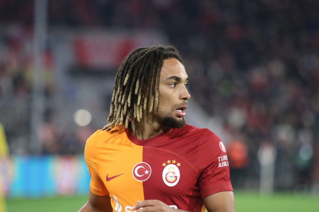 Galatasaray right-back Sacha Boey in Champions League action vs Bayern Munich amid Arsenal transfer claim