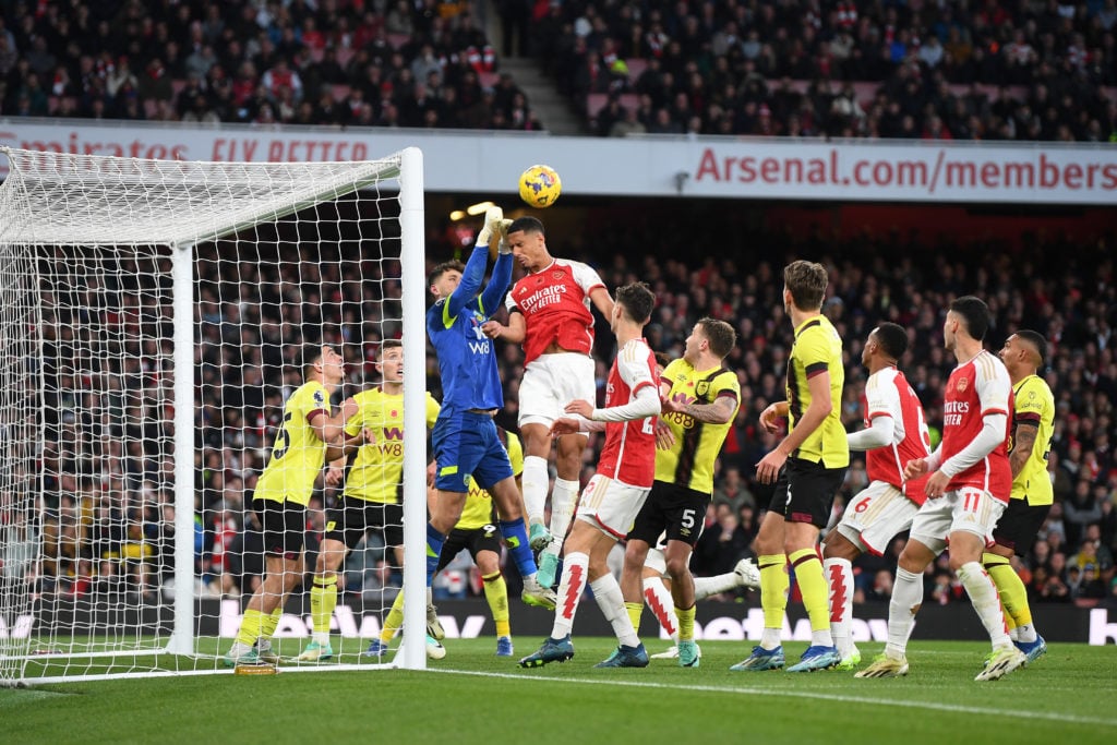 Arsenal defender William Saliba scores v Burnley in Premier League amid Mikel Arteta challenge