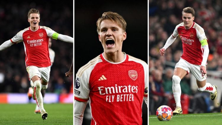 Three images of Martin Odegaard.