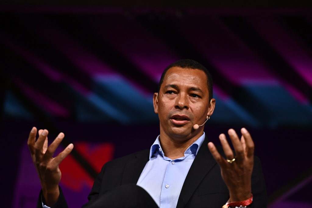 Gilberto Silva speaking at the Web Summit in 2022