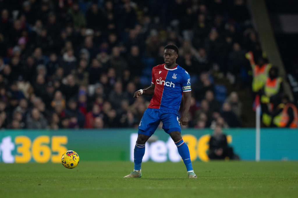 Arsenal transfer target Marc Guehi in action for Crystal Palace v Sheffield United in Premier League