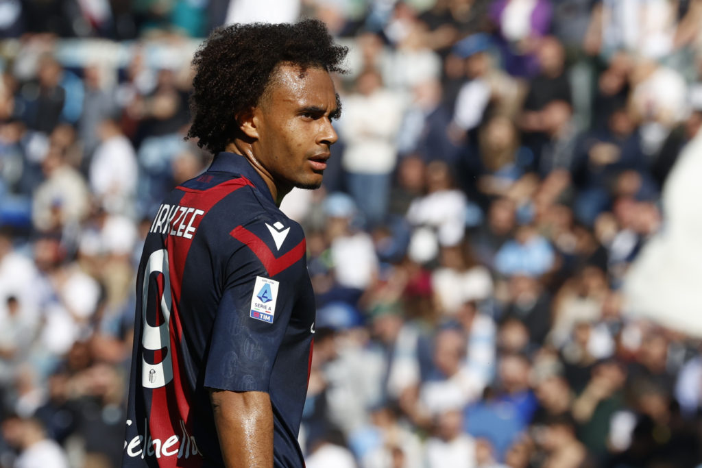 Arsenal transfer target Joshua Zirkzee in action for Bologna vs Lazio
