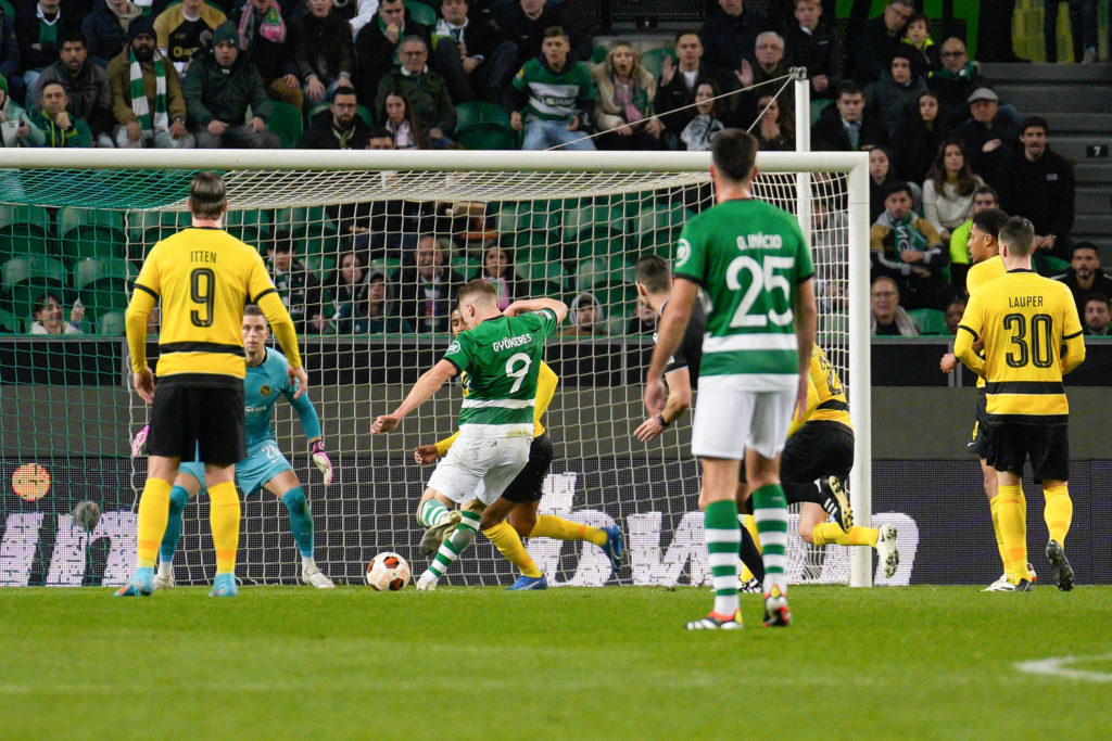Arsenal transfer target Viktor Gyokeres in action for Sporting CP against BSC Young Boys