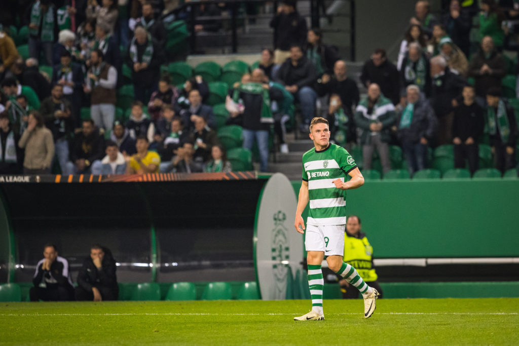 Arsenal transfer target Viktor Gyokeres in action for Sporting CP against BSC Young Boys