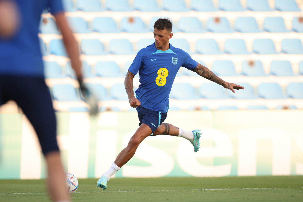 Arsenal defender Ben White in England training at 2022 World Cup in Qatar