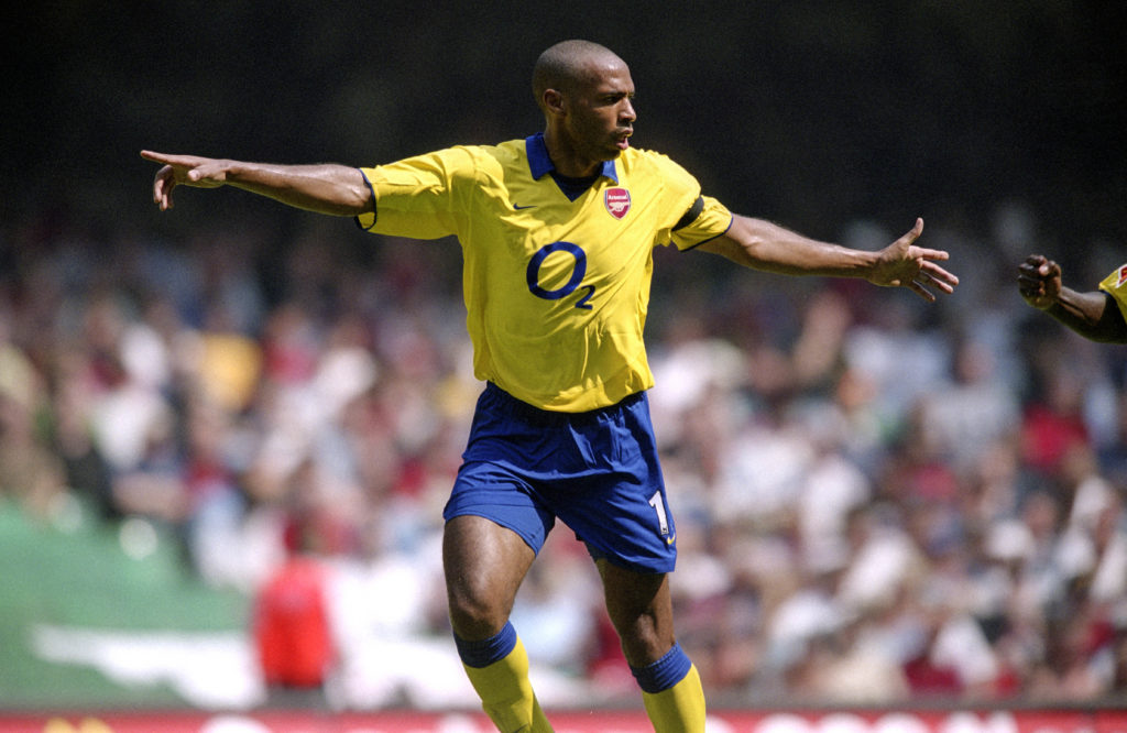 Arsenal legend Thierry Henry v Manchester United in 2003 FA Community Shield