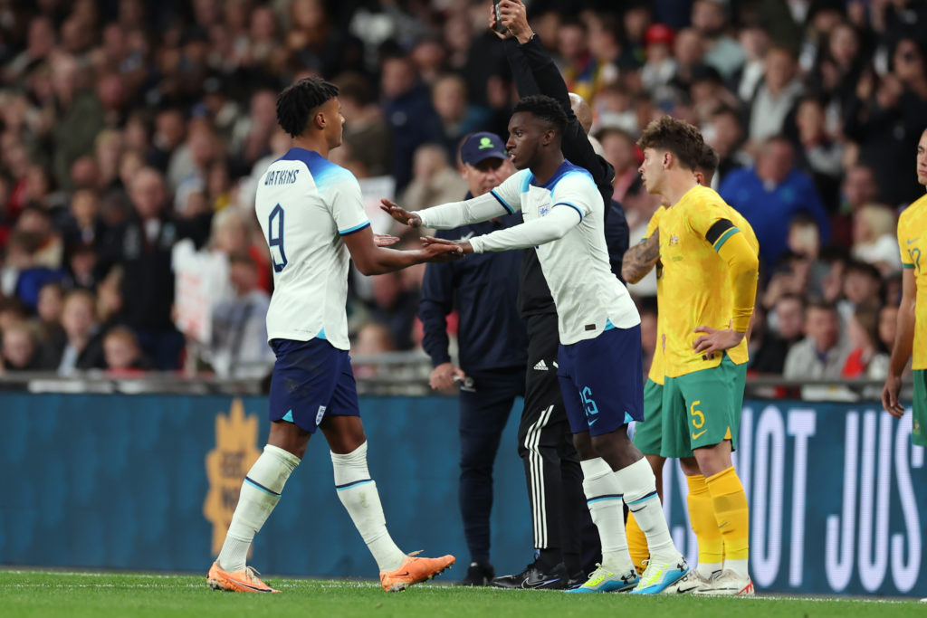 Arsenal striker Eddie Nketiah makes England debut v Australia in International Friendly