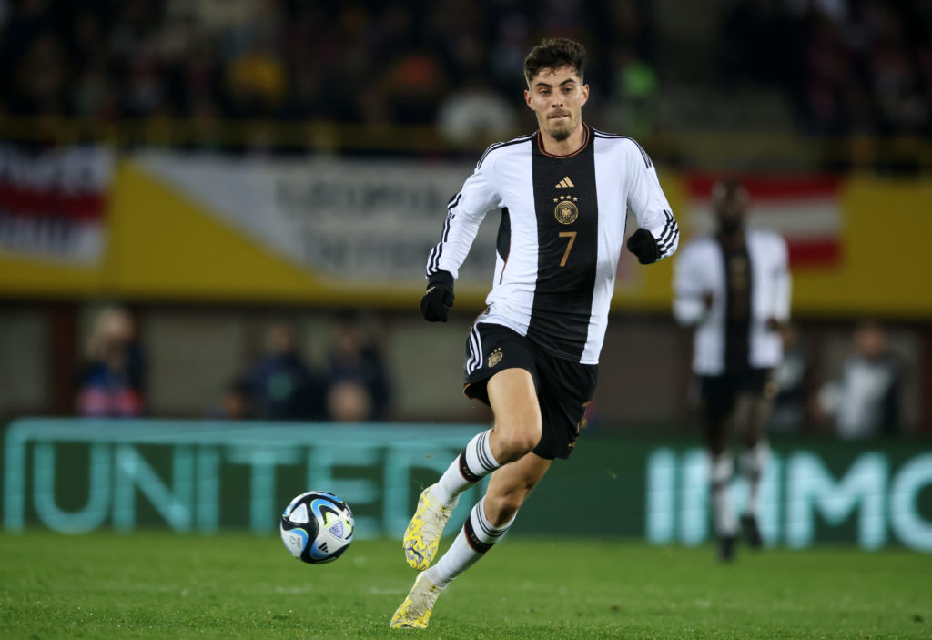 Arsenal midfielder Kai Havertz representing Germany vs Austria in International Friendly