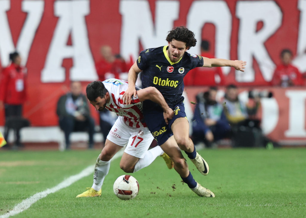 Arsenal transfer target Ferdi Kadioglu in action for Fenerbahce vs
Bitexen Antalyaspor in Turkish Super Lig