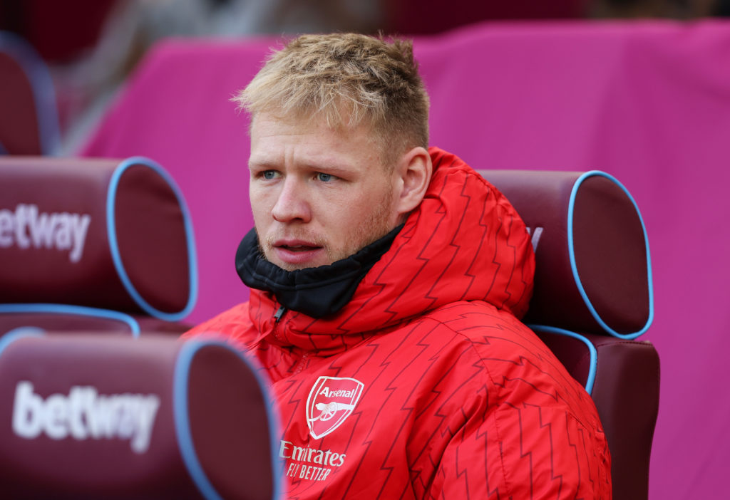 Arsenal goalkeeper Aaron Ramsdale on bench vs West Ham United in Premier League