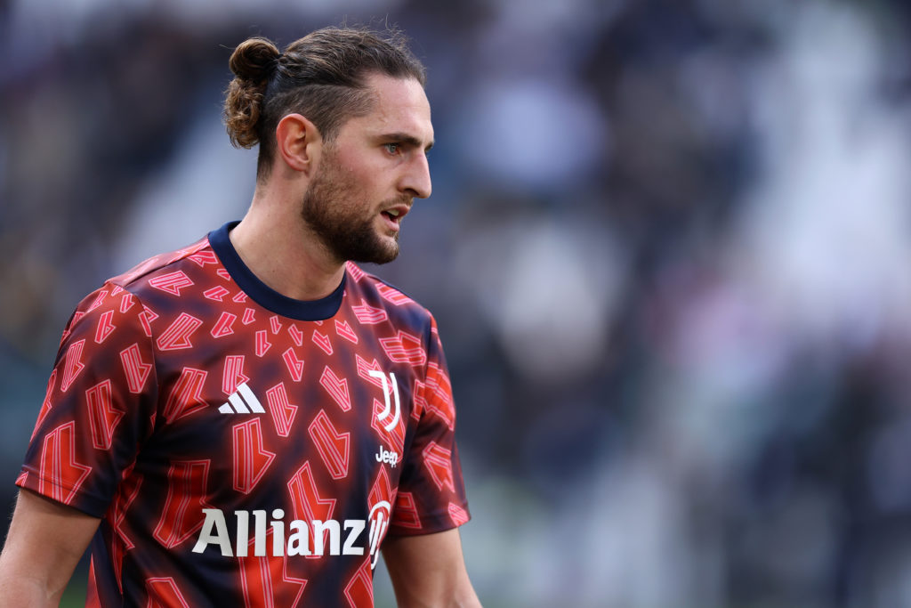 Adrien Rabiot of Juventus Fc during warm up before the