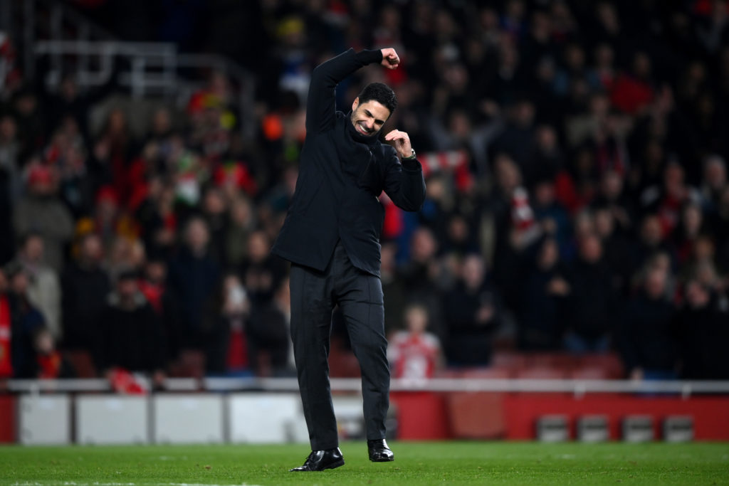 Arsenal manager Mikel Arteta v Brentford in Premier League