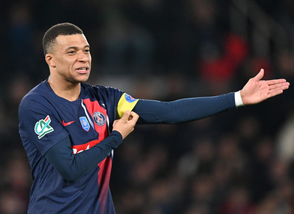 Paris Saint-Germain striker Kylian Mbappe v OGC Nice in French Cup amid Arsenal transfer claim