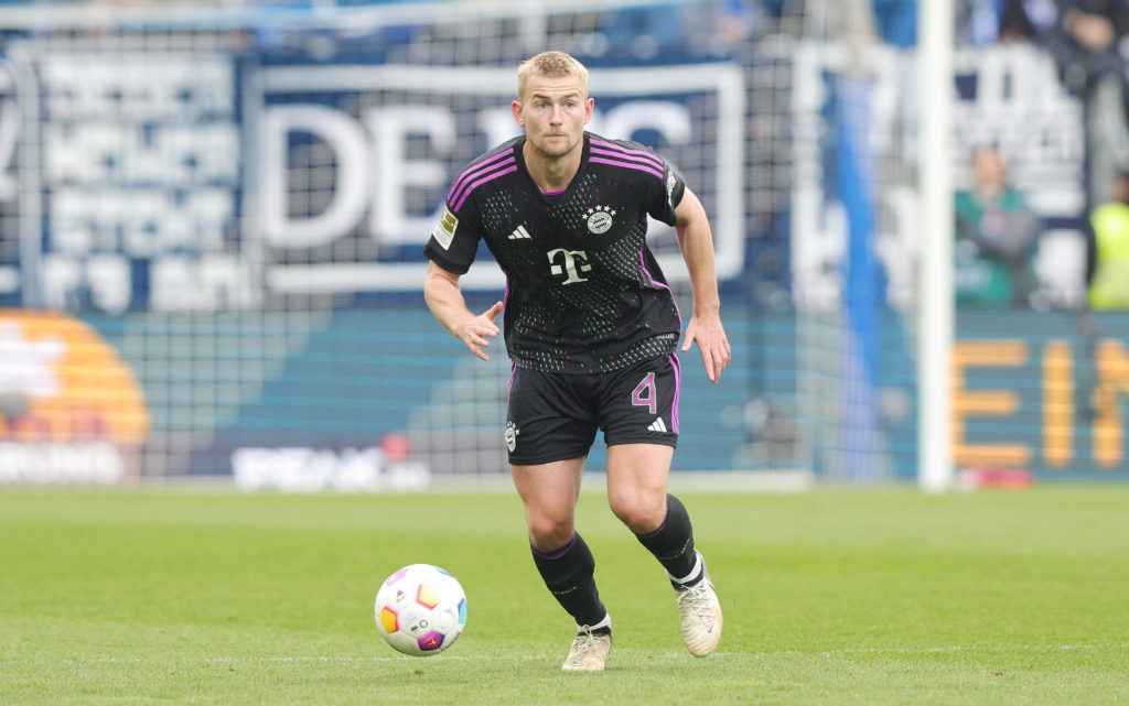 FC Bayern Munich defender Matthijs de Ligt vs SV Darmstadt 98 in Bundesliga
