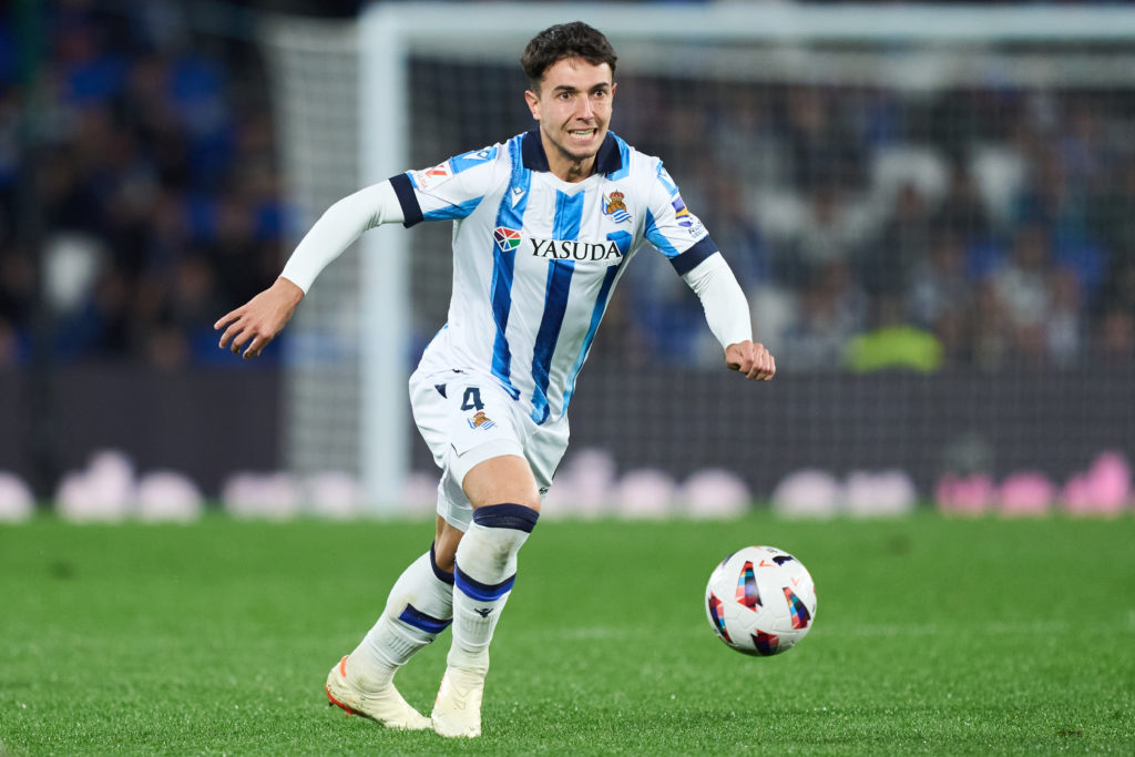 Real Sociedad midfielder Martin Zubimendi v Cadiz CF in La Liga