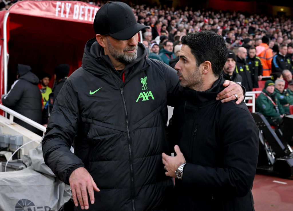 Arsenal and Liverpool managers Mikel Arteta and Jurgen Klopp in Premier League
