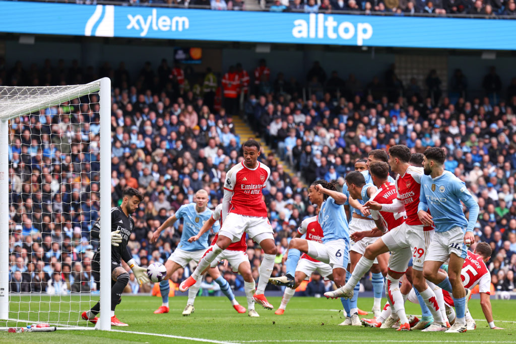 Manchester City defender Nathan Ake v Arsenal in Premier League