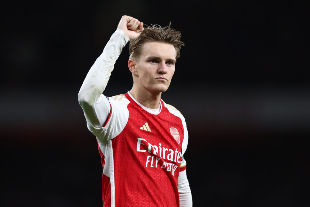 Arsenal captain Martin Odegaard v Luton Town in Premier League