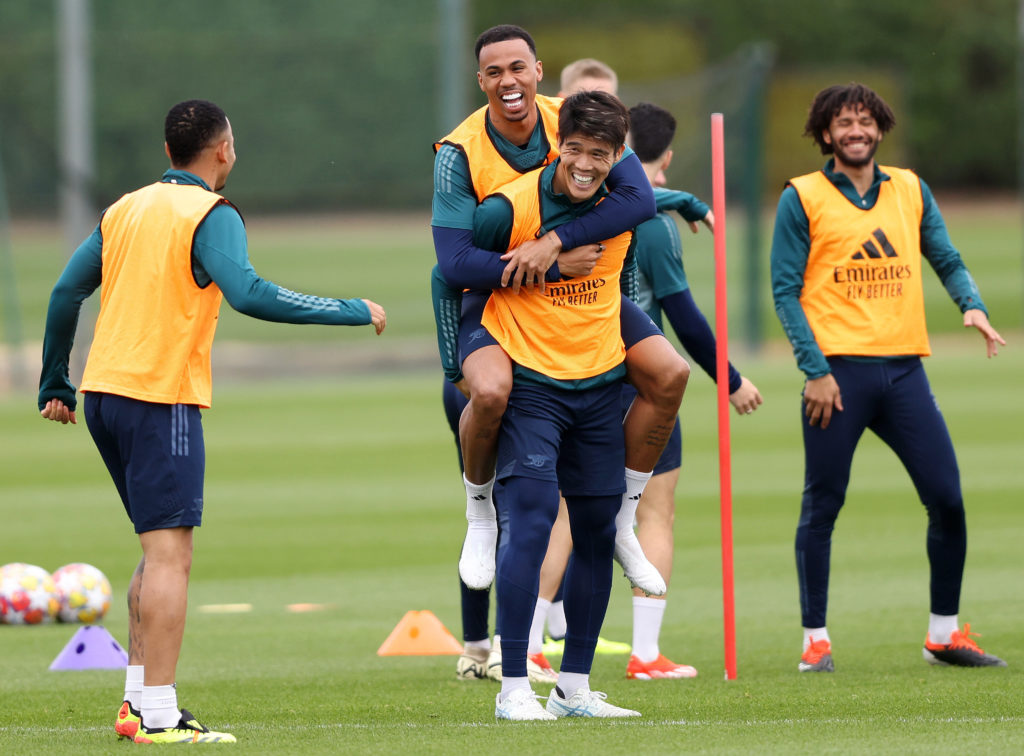 Arsenal FC Training Session And Press Conference - UEFA Champions League 2023/24