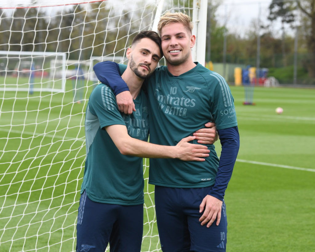Arsenal FC Training Session And Press Conference - UEFA Champions League 2023/24