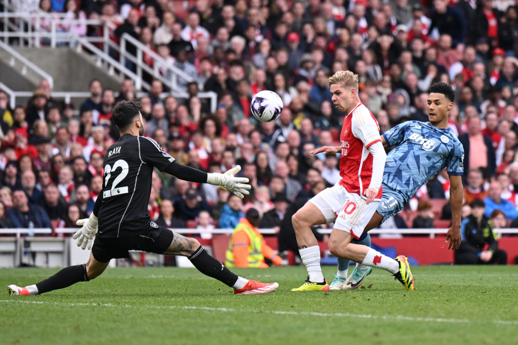 Aston Villa striker Ollie Watkins vs Arsenal in Premier League