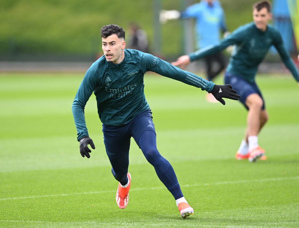 Gabriel Martinelli during an Arsenal training session