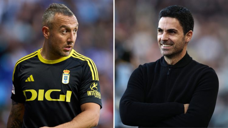 Split image of Santi Cazorla (left) and Mikel Arteta (right).