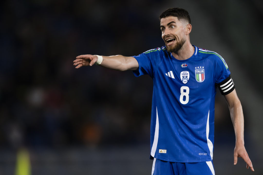 Jorginho (Jorge Luiz Frello Filho) of Italy gestures during
