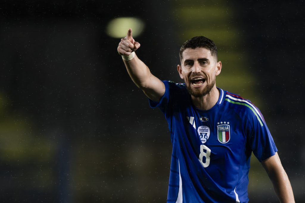 Jorginho (Jorge Luiz Frello Filho) of Italy gestures during
