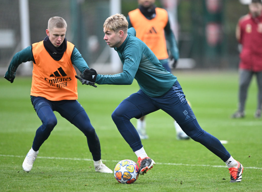 Arsenal FC Training Session And Press Conference - UEFA Champions League 2023/24