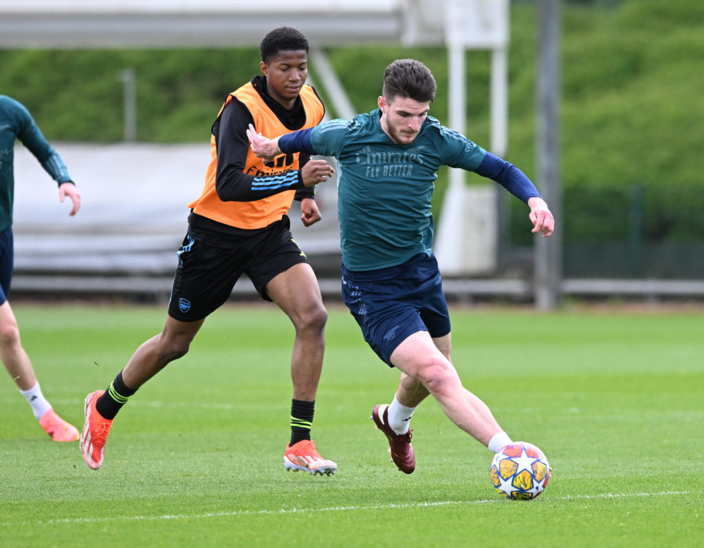 Arsenal FC Training Session And Press Conference - UEFA Champions League 2023/24